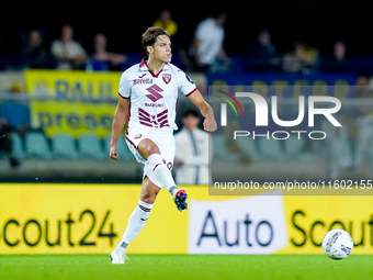 Samuele Ricci of Torino FC during the Serie A Enilive match between Hellas Verona and Torino FC at Stadio Marcantonio Bentegodi on September...