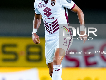 Adam Masina of Torino FC during the Serie A Enilive match between Hellas Verona and Torino FC at Stadio Marcantonio Bentegodi on September 2...