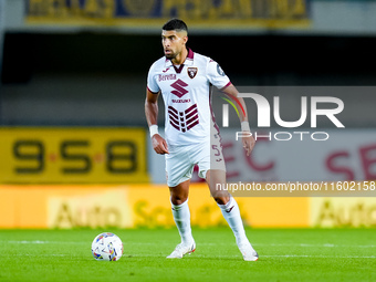 Adam Masina of Torino FC during the Serie A Enilive match between Hellas Verona and Torino FC at Stadio Marcantonio Bentegodi on September 2...