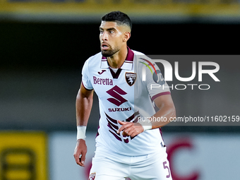 Adam Masina of Torino FC during the Serie A Enilive match between Hellas Verona and Torino FC at Stadio Marcantonio Bentegodi on September 2...