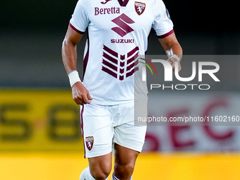 Adam Masina of Torino FC during the Serie A Enilive match between Hellas Verona and Torino FC at Stadio Marcantonio Bentegodi on September 2...