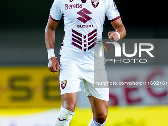 Adam Masina of Torino FC during the Serie A Enilive match between Hellas Verona and Torino FC at Stadio Marcantonio Bentegodi on September 2...