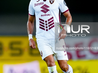 Adam Masina of Torino FC during the Serie A Enilive match between Hellas Verona and Torino FC at Stadio Marcantonio Bentegodi on September 2...