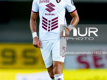 Adam Masina of Torino FC during the Serie A Enilive match between Hellas Verona and Torino FC at Stadio Marcantonio Bentegodi on September 2...