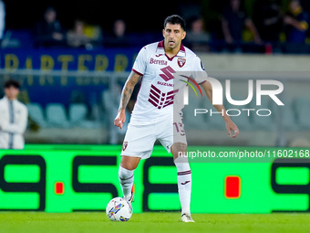 Guillermo Maripan of Torino FC during the Serie A Enilive match between Hellas Verona and Torino FC at Stadio Marcantonio Bentegodi on Septe...