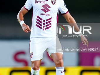 Adam Masina of Torino FC during the Serie A Enilive match between Hellas Verona and Torino FC at Stadio Marcantonio Bentegodi on September 2...