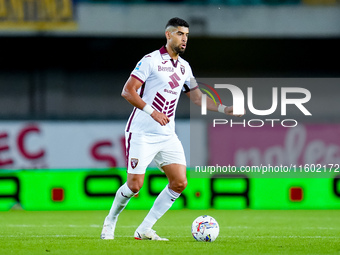 Adam Masina of Torino FC during the Serie A Enilive match between Hellas Verona and Torino FC at Stadio Marcantonio Bentegodi on September 2...