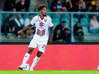 Valentino Lazaro of Torino FC during the Serie A Enilive match between Hellas Verona and Torino FC at Stadio Marcantonio Bentegodi on Septem...