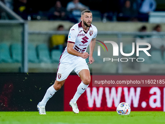 Sebastian Walukiewicz of Torino FC during the Serie A Enilive match between Hellas Verona and Torino FC at Stadio Marcantonio Bentegodi on S...