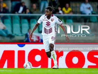 Adrien Tameze of Torino FC during the Serie A Enilive match between Hellas Verona and Torino FC at Stadio Marcantonio Bentegodi on September...