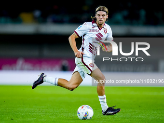 Borna Sosa of Torino FC during the Serie A Enilive match between Hellas Verona and Torino FC at Stadio Marcantonio Bentegodi on September 20...