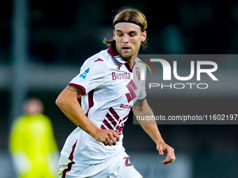 Borna Sosa of Torino FC during the Serie A Enilive match between Hellas Verona and Torino FC at Stadio Marcantonio Bentegodi on September 20...