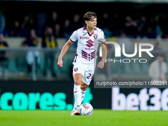 Samuele Ricci of Torino FC during the Serie A Enilive match between Hellas Verona and Torino FC at Stadio Marcantonio Bentegodi on September...