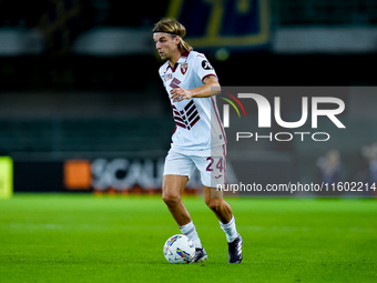 Borna Sosa of Torino FC during the Serie A Enilive match between Hellas Verona and Torino FC at Stadio Marcantonio Bentegodi on September 20...