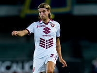 Borna Sosa of Torino FC during the Serie A Enilive match between Hellas Verona and Torino FC at Stadio Marcantonio Bentegodi on September 20...