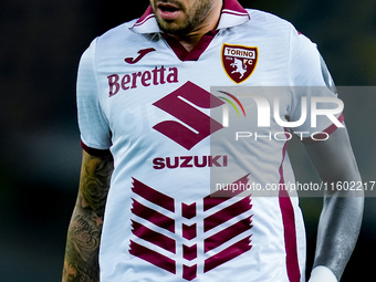 Close up of Away shirt of Torino FC during the Serie A Enilive match between Hellas Verona and Torino FC at Stadio Marcantonio Bentegodi on...