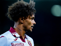 Valentino Lazaro of Torino FC looks on during the Serie A Enilive match between Hellas Verona and Torino FC at Stadio Marcantonio Bentegodi...