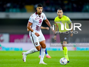 Adam Masina of Torino FC during the Serie A Enilive match between Hellas Verona and Torino FC at Stadio Marcantonio Bentegodi on September 2...