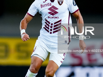 Adam Masina of Torino FC during the Serie A Enilive match between Hellas Verona and Torino FC at Stadio Marcantonio Bentegodi on September 2...