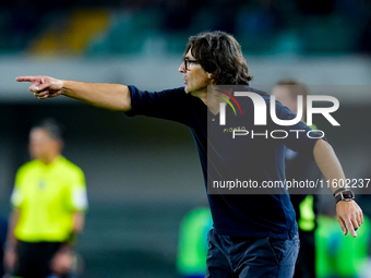 Paolo Vanoli head coach of Torino FC gestures during the Serie A Enilive match between Hellas Verona and Torino FC at Stadio Marcantonio Ben...