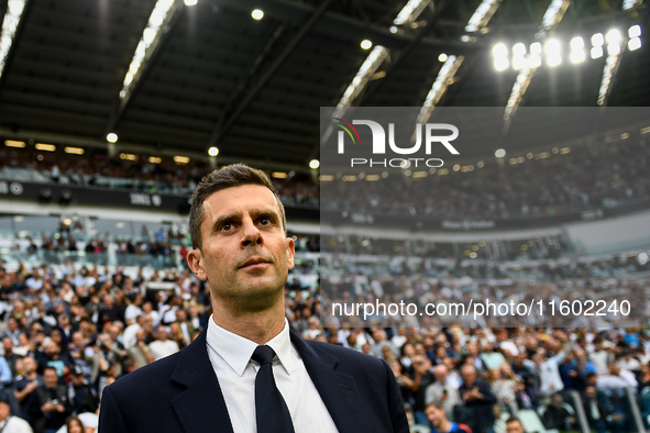 Thiago Motta is the head coach of Juventus during the Serie A match between Juventus and Napoli at Allianz Stadium in Turin, Italy, on Septe...