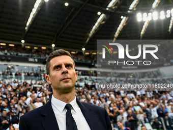 Thiago Motta is the head coach of Juventus during the Serie A match between Juventus and Napoli at Allianz Stadium in Turin, Italy, on Septe...