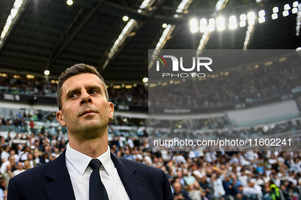 Thiago Motta is the head coach of Juventus during the Serie A match between Juventus and Napoli at Allianz Stadium in Turin, Italy, on Septe...