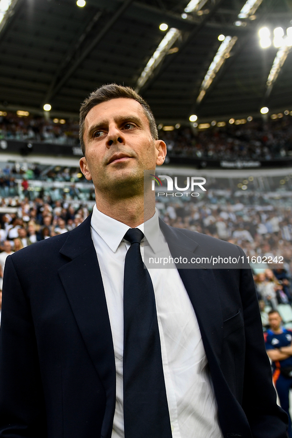 Thiago Motta is the head coach of Juventus during the Serie A match between Juventus and Napoli at Allianz Stadium in Turin, Italy, on Septe...