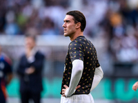 Dusan Vlahovic of Juventus during the Serie A match between Juventus and Napoli at Allianz Stadium in Turin, Italy, on September 21, 2024. (