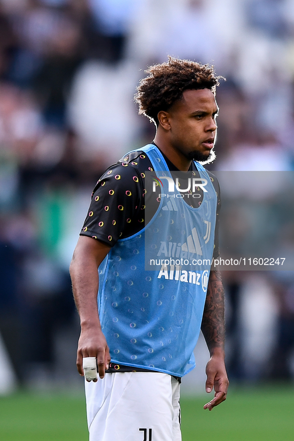 Weston McKennie of Juventus during the Serie A match between Juventus and Napoli at Allianz Stadium in Turin, Italy, on September 21, 2024. 