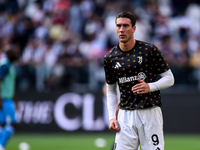 Dusan Vlahovic of Juventus during the Serie A match between Juventus and Napoli at Allianz Stadium in Turin, Italy, on September 21, 2024. (