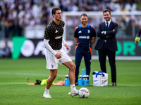 Dusan Vlahovic of Juventus during the Serie A match between Juventus and Napoli at Allianz Stadium in Turin, Italy, on September 21, 2024. (