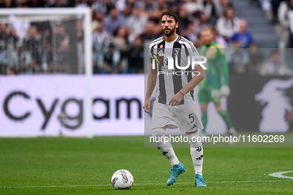 Manuel Locatelli of Juventus during the Serie A match between Juventus and Napoli at Allianz Stadium in Turin, Italy, on September 21, 2024....