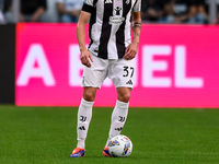 Nicolo Savona of Juventus during the Serie A match between Juventus and Napoli at Allianz Stadium in Turin, Italy, on September 21, 2024. (