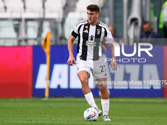 Andrea Cambiaso of Juventus during the Serie A match between Juventus and Napoli at Allianz Stadium in Turin, Italy, on September 21, 2024....