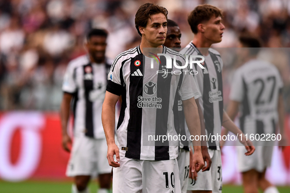 Kenan Yildiz of Juventus during the Serie A match between Juventus and Napoli at Allianz Stadium in Turin, Italy, on September 21, 2024. 