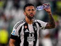 Nicolas Gonzalez of Juventus drinks during the Serie A match between Juventus and Napoli at Allianz Stadium in Turin, Italy, on September 21...