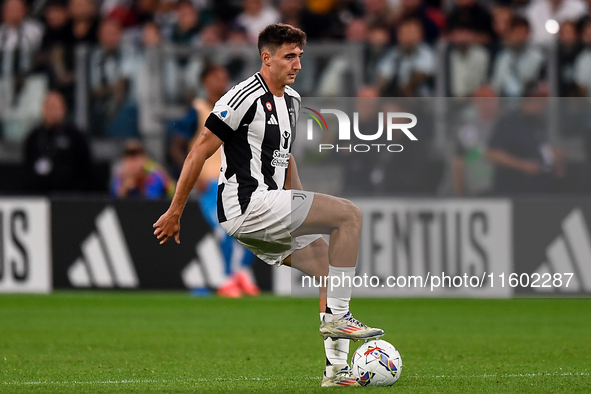 Andrea Cambiaso of Juventus during the Serie A match between Juventus and Napoli at Allianz Stadium in Turin, Italy, on September 21, 2024. 