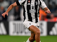 Andrea Cambiaso of Juventus during the Serie A match between Juventus and Napoli at Allianz Stadium in Turin, Italy, on September 21, 2024....