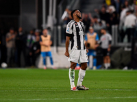 Gleison Bremer of Juventus reacts during the Serie A match between Juventus and Napoli at Allianz Stadium in Turin, Italy, on September 21,...