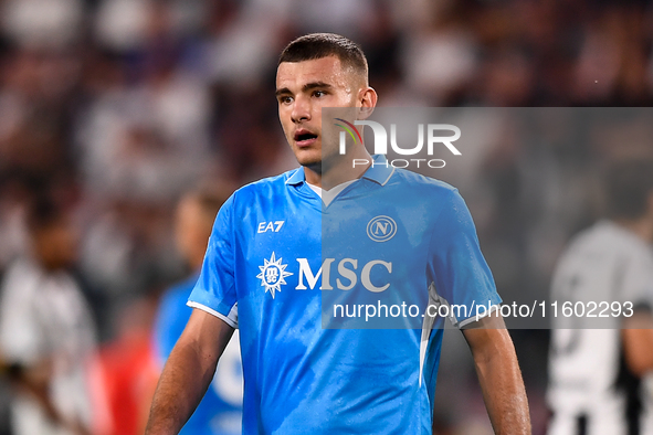 Alessandro Buongiorno of SSC Napoli during the Serie A match between Juventus and Napoli at Allianz Stadium in Turin, Italy, on September 21...