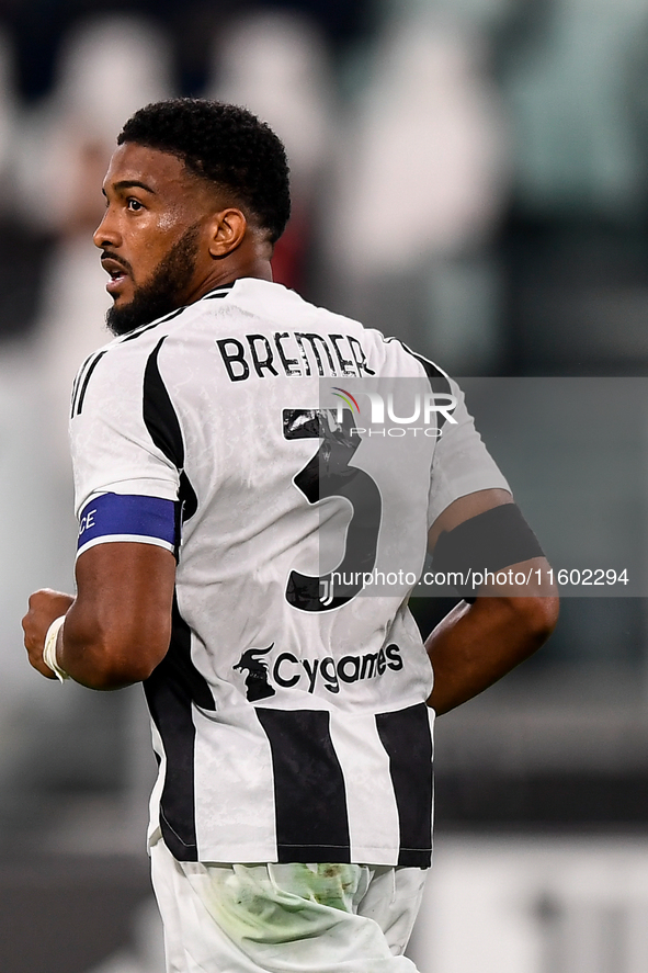 Gleison Bremer of Juventus during the Serie A match between Juventus and Napoli at Allianz Stadium in Turin, Italy, on September 21, 2024. 