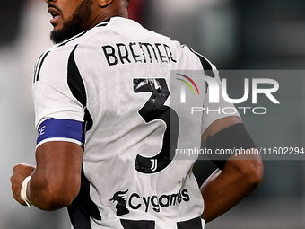 Gleison Bremer of Juventus during the Serie A match between Juventus and Napoli at Allianz Stadium in Turin, Italy, on September 21, 2024. (