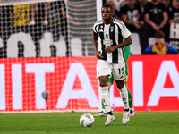 Pierre Kalulu of Juventus during the Serie A match between Juventus and Napoli at Allianz Stadium in Turin, Italy, on September 21, 2024. (