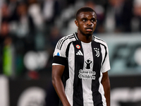 Pierre Kalulu of Juventus during the Serie A match between Juventus and Napoli at Allianz Stadium in Turin, Italy, on September 21, 2024. (