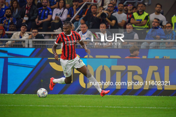 Rafael Leao during FC Internazionale against AC Milan, Serie A, at Giuseppe Meazza Stadium in Milan, Italy, on September 22, 2024. 