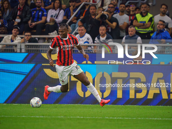 Rafael Leao during FC Internazionale against AC Milan, Serie A, at Giuseppe Meazza Stadium in Milan, Italy, on September 22, 2024. (