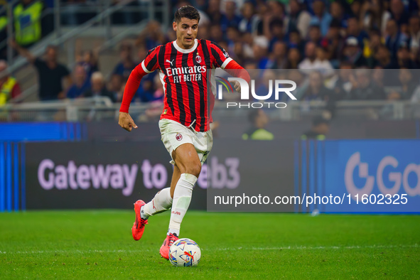 Alvaro Morata during FC Internazionale against AC Milan, Serie A, at Giuseppe Meazza Stadium in Milan, Italy, on September 22, 2024. 