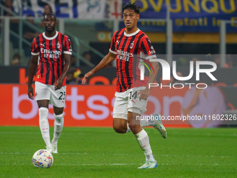 Tijjani Reijnders during FC Internazionale against AC Milan, Serie A, at Giuseppe Meazza Stadium in Milan, Italy, on September 22, 2024. (