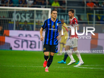 Piotr Zielinski during the match between FC Internazionale and AC Milan in Serie A at Giuseppe Meazza Stadium in Milan, Italy, on September...